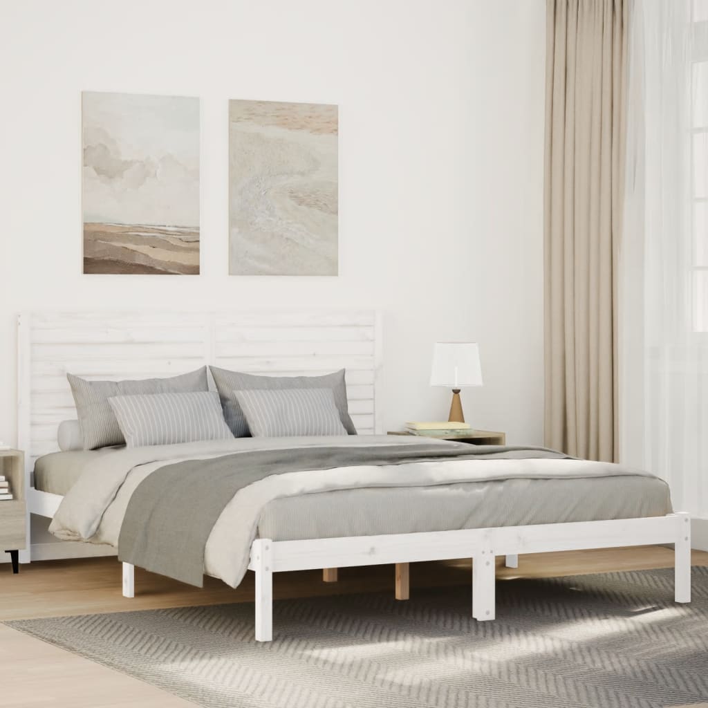 Cama Extralarga Sin Colchón Madera Maciza