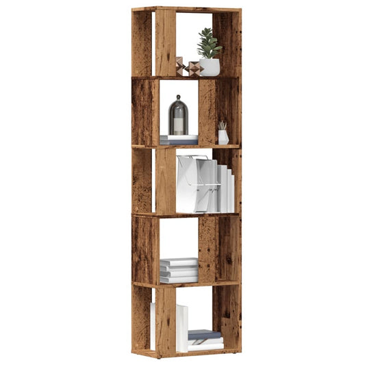 Estantería Madera De Ingeniería Madera Envejecida 45X24X159 Cm