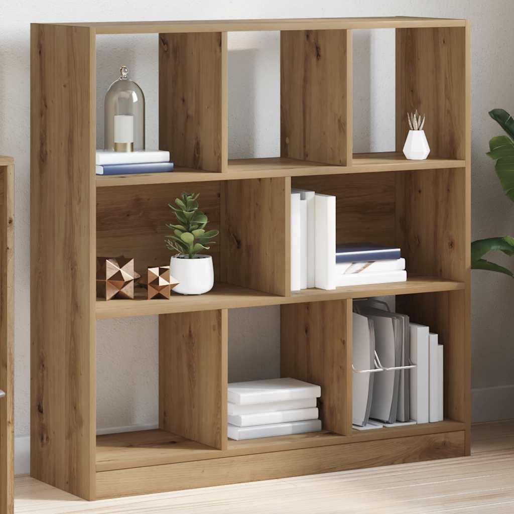 Estantería Madera Contrachapada Negro Roble 97,5X29,5X100 Cm