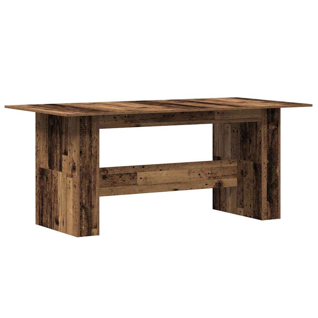 Mesa De Comedor De Aglomerado Madera Envejecida 180X90X76 Cm