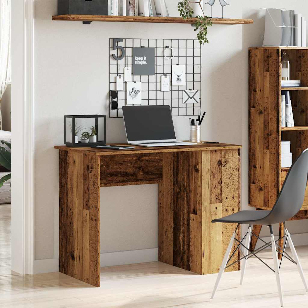 Escritorio De Madera De Ingeniería Envejecida 100X55X75 Cm