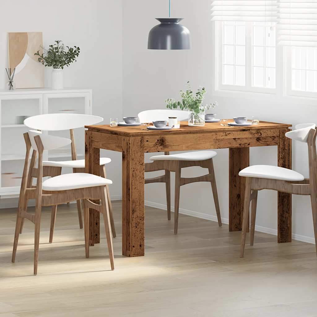 Mesa De Comedor De De 120X60X76 Cm, Fabricada En Madera De Ingeniería