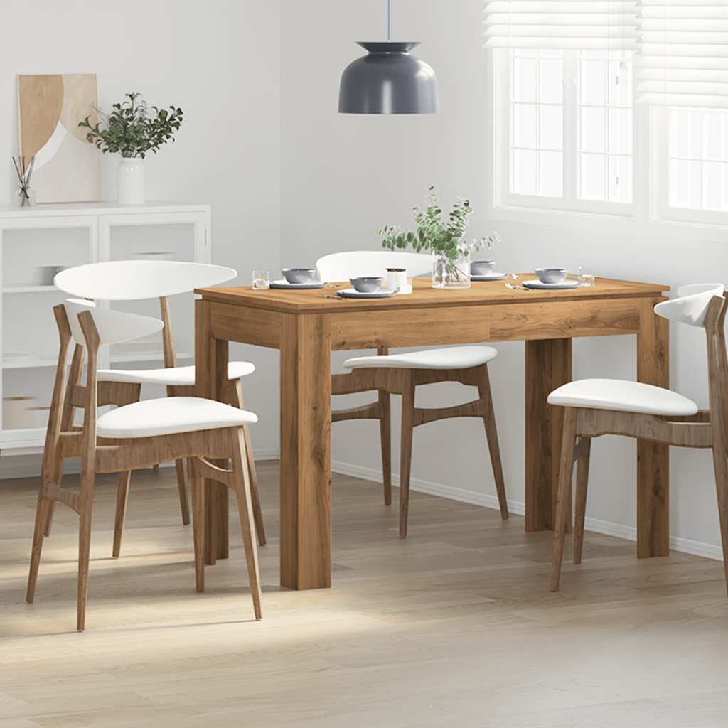 Mesa De Comedor De De 120X60X76 Cm, Fabricada En Madera De Ingeniería