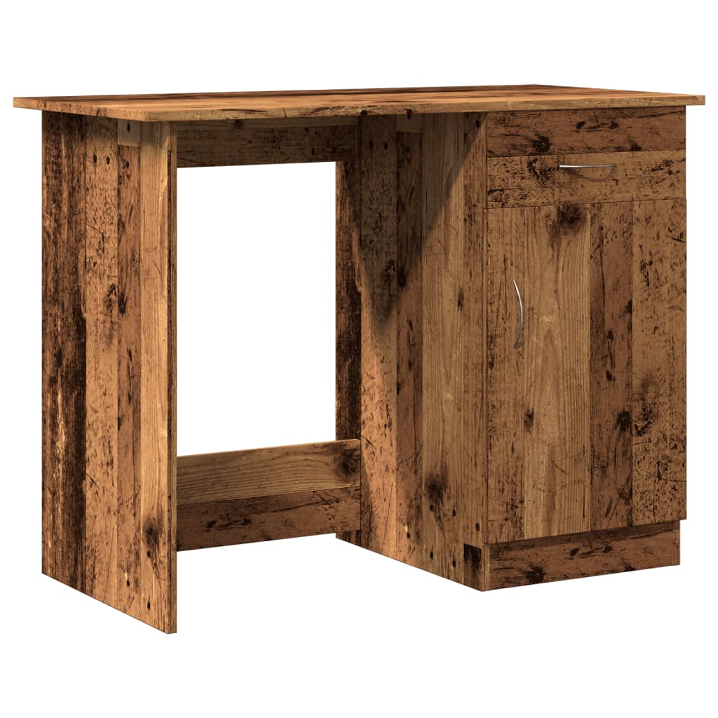 Escritorio De Madera De Ingeniería Envejecida 100X50X76 Cm