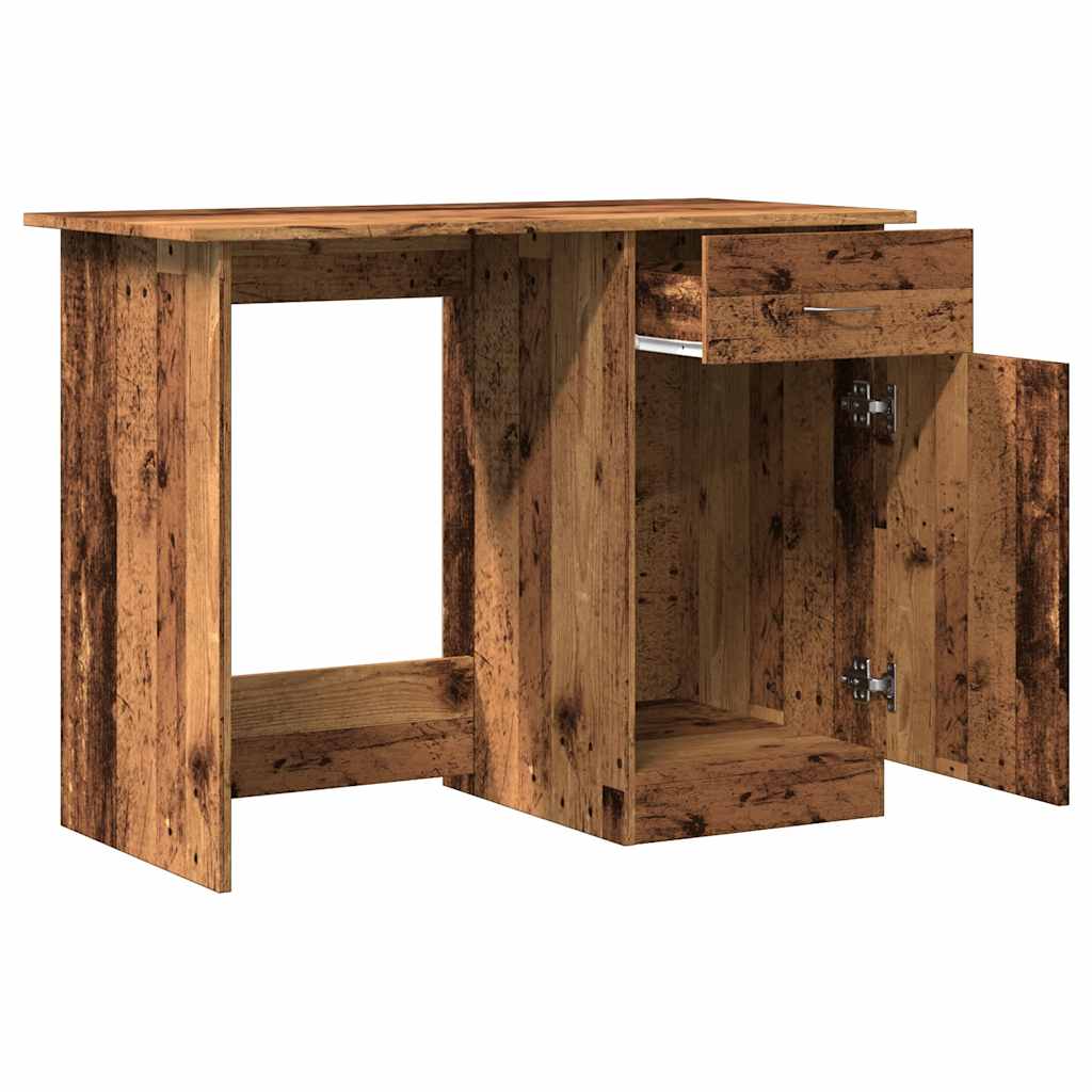 Escritorio De Madera De Ingeniería Envejecida 100X50X76 Cm