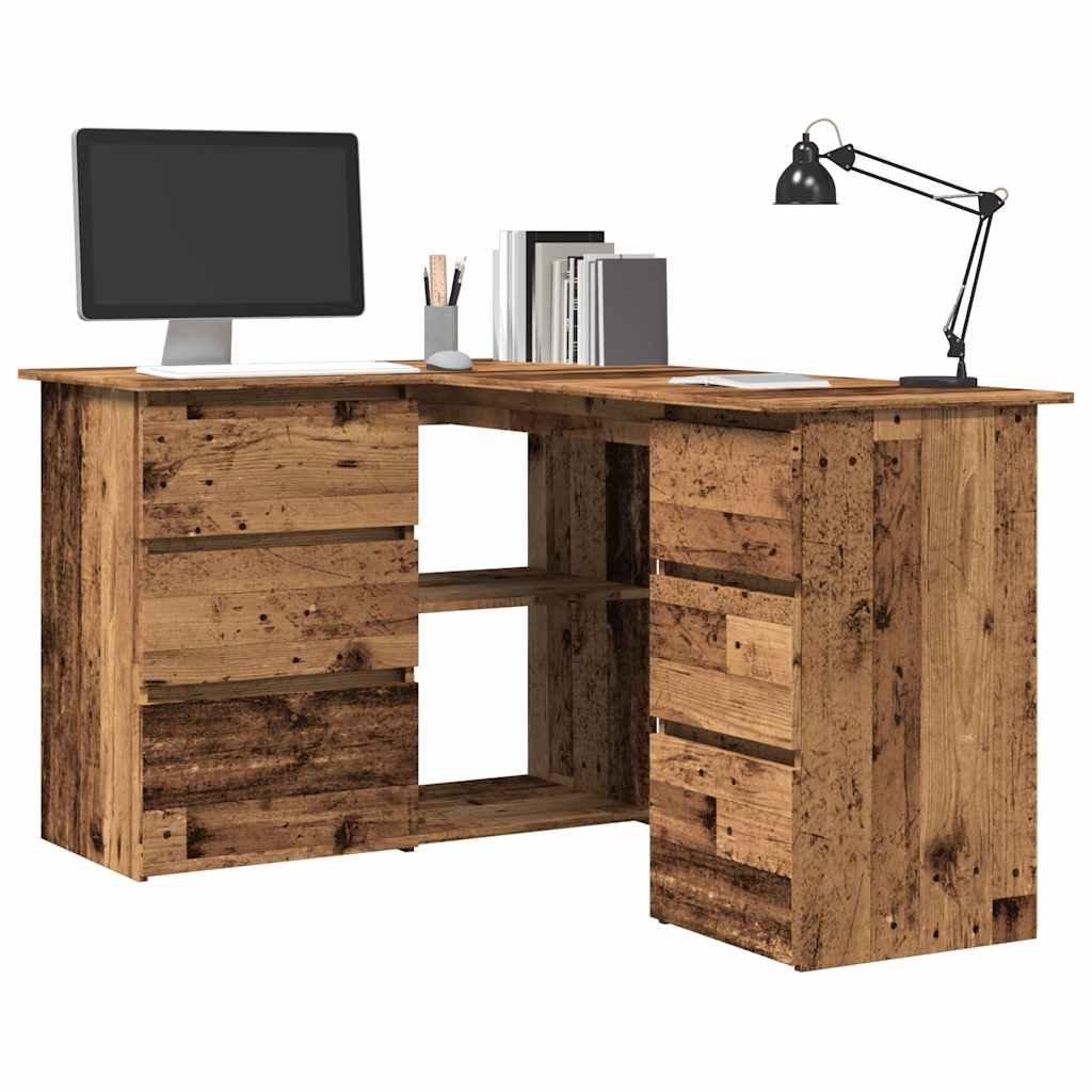 Escritorio De Esquina Madera Contrachapada 145X100X76 Cm