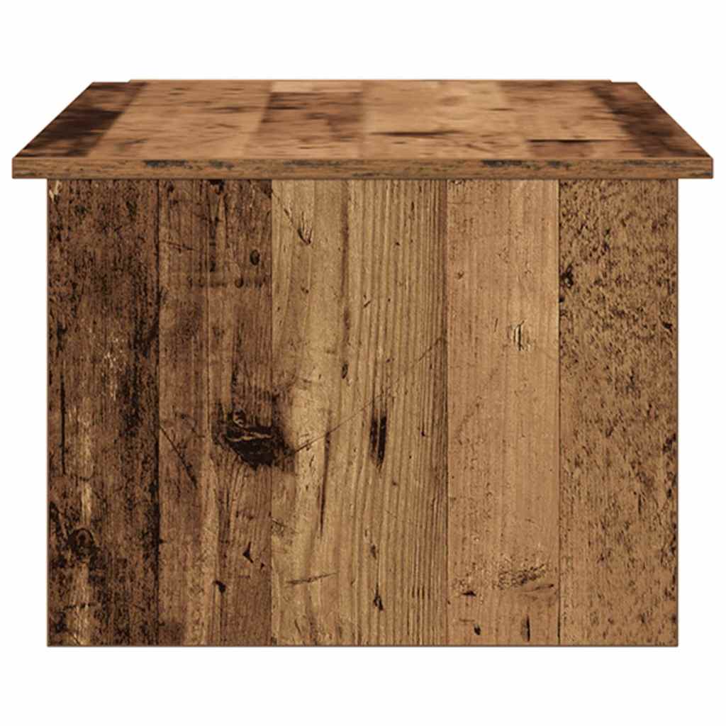Mesa De Centro Madera Contrachapada Envejecida 150X50X35 Cm