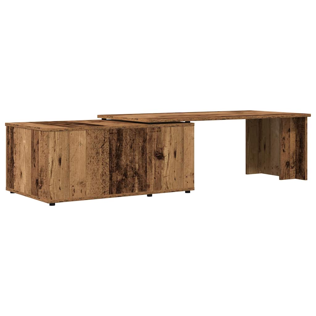 Mesa De Centro Madera Contrachapada Envejecida 150X50X35 Cm