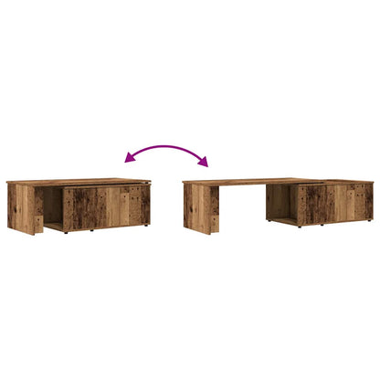 Mesa De Centro Madera Contrachapada Envejecida 150X50X35 Cm