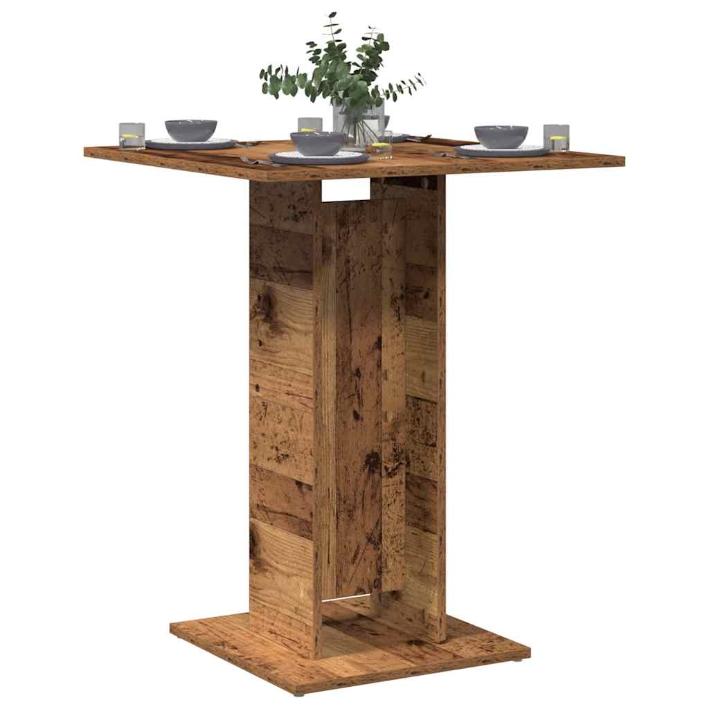 Mesa De Bistró De De 60X60X75 Cm, Fabricada En Madera De Ingeniería