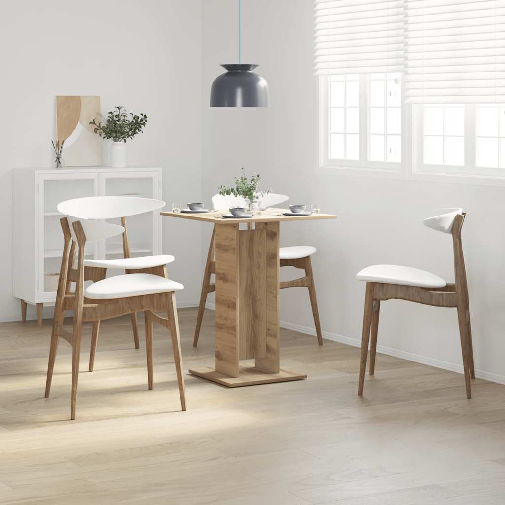 Mesa De Bistró De De 60X60X75 Cm, Fabricada En Madera De Ingeniería