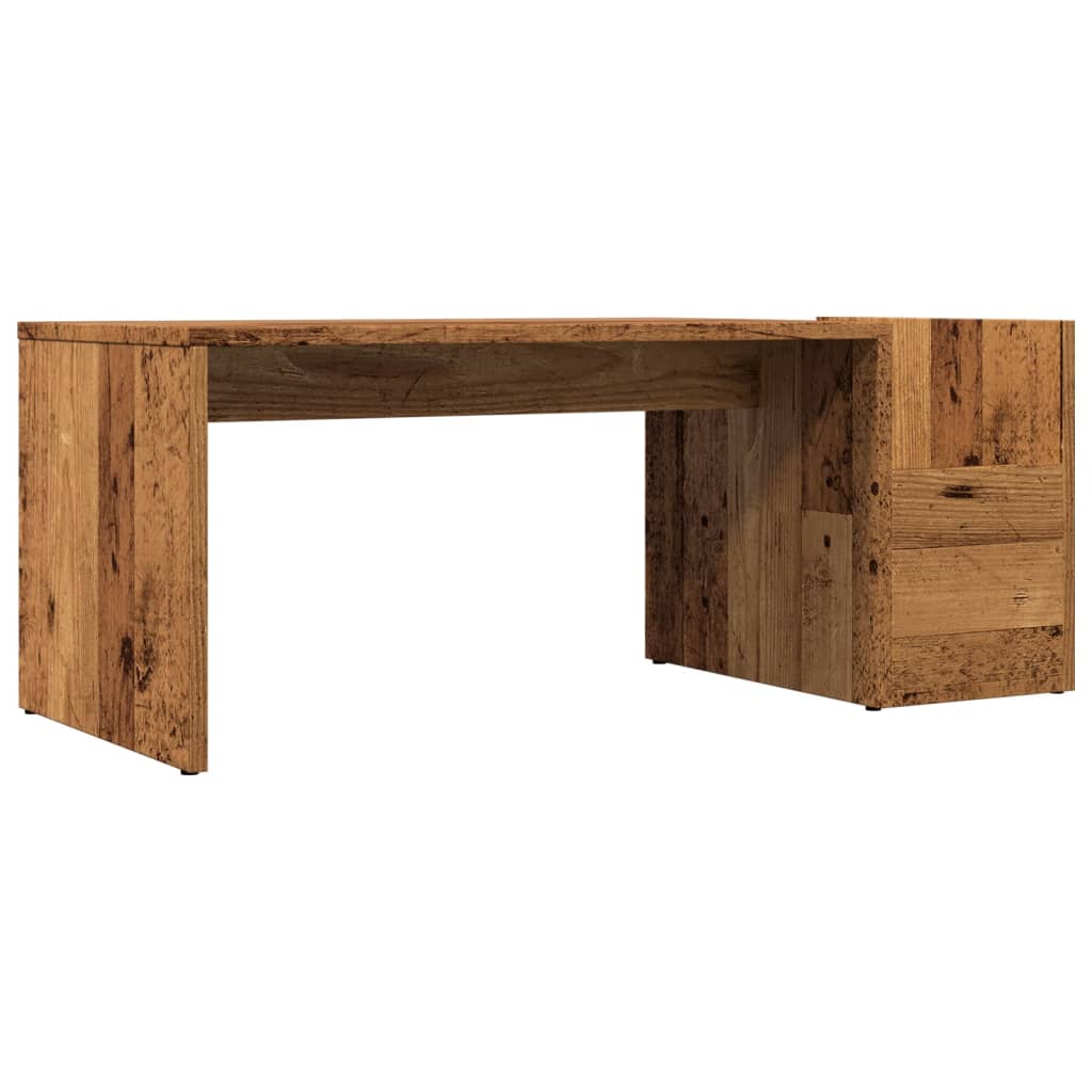 Mesa De Centro Madera Ingeniería Envejecida 90X45X35 Cm