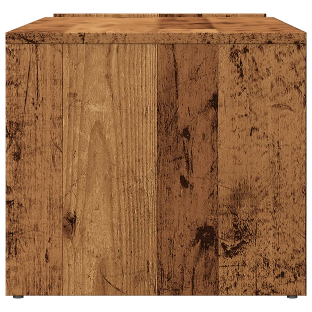 Mesa De Centro Madera Ingeniería Envejecida 90X45X35 Cm