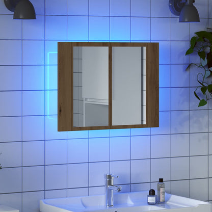 Armario Espejo De Baño Led Acrílico 60X12X45 Cm