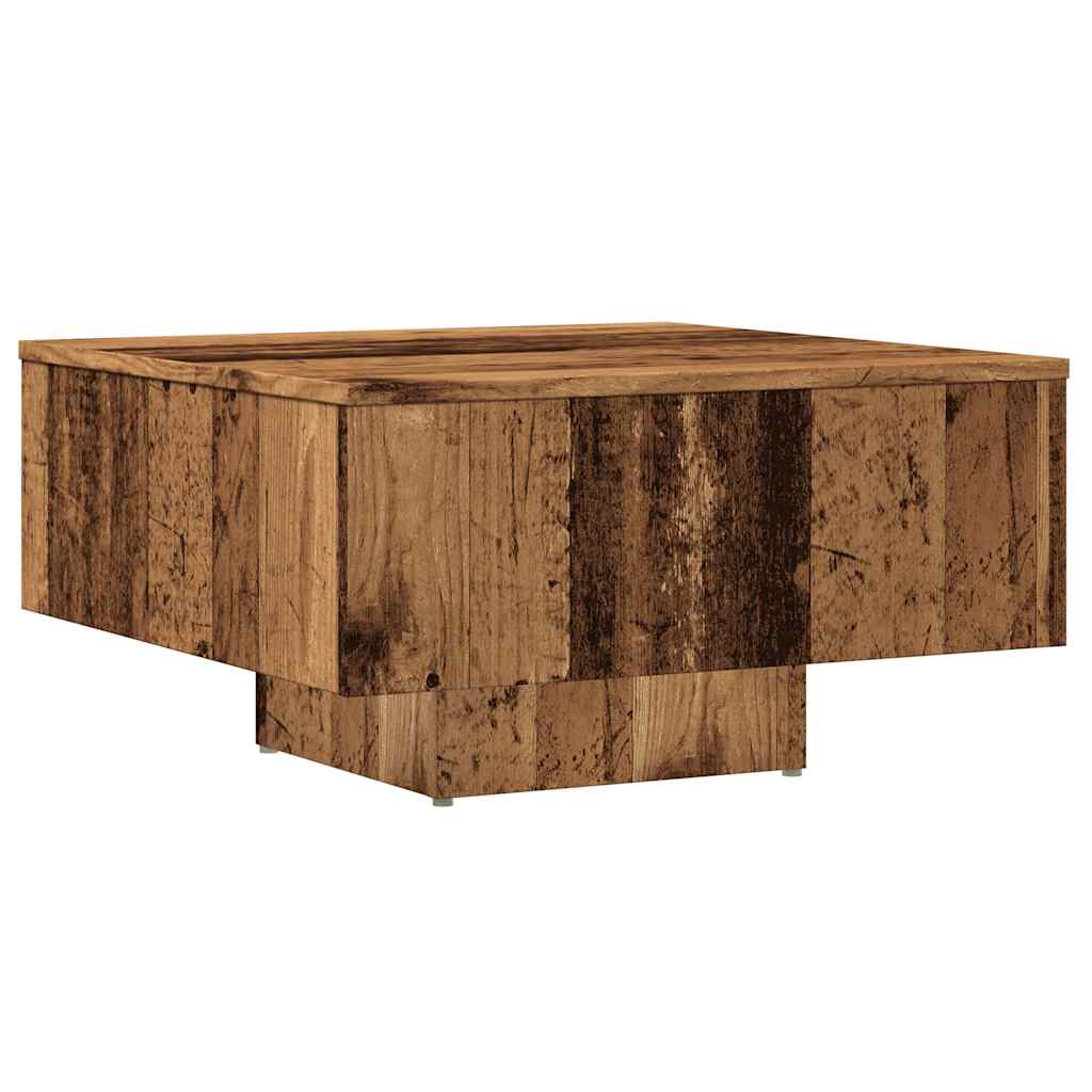 Mesa De Centro Madera De Ingeniería Envejecida 60X60X31,5 Cm