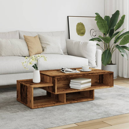 Mesa De Centro Madera De Ingeniería Envejecida 105X55X32 Cm