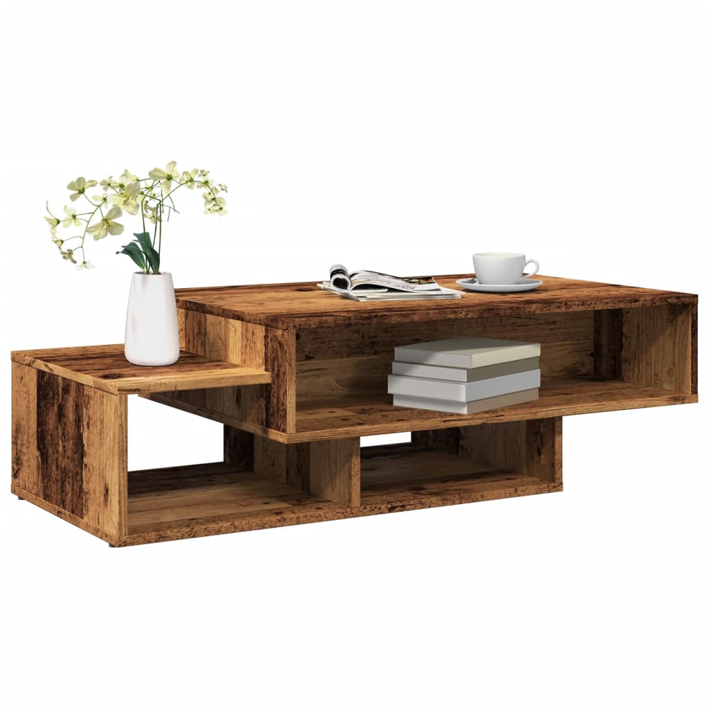 Mesa De Centro De Madera De 105X55X32 Cm