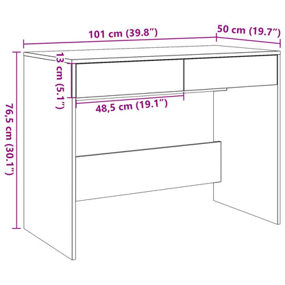 Escritorio De Madera De Ingeniería 101X50X76,5 Cm