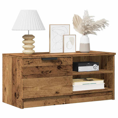 Mueble Para Tv Madera Contrachapada Envejecida 80X35X36,5 Cm