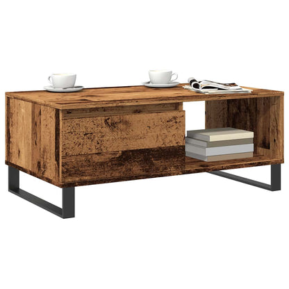 Mesa De Centro Madera De Ingeniería Envejecida 90X50X36,5 Cm