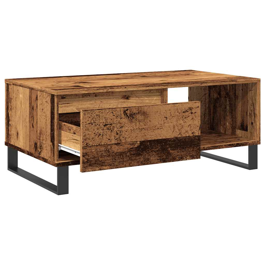 Mesa De Centro Madera De Ingeniería Envejecida 90X50X36,5 Cm