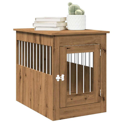 Jaula Para Perros Madera De Ingeniería Roble Marrón