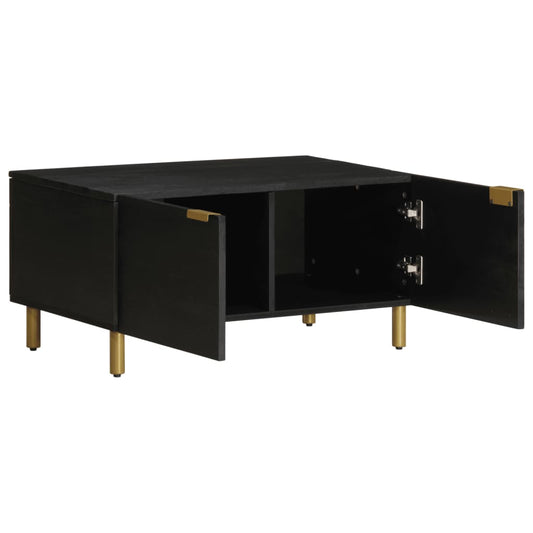 Mesa De Centro Madera Contrachapada Negro 80X50X40 Cm