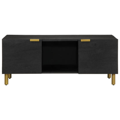 Mesa De Centro Madera De Ingeniería Negra 100X54X40 Cm