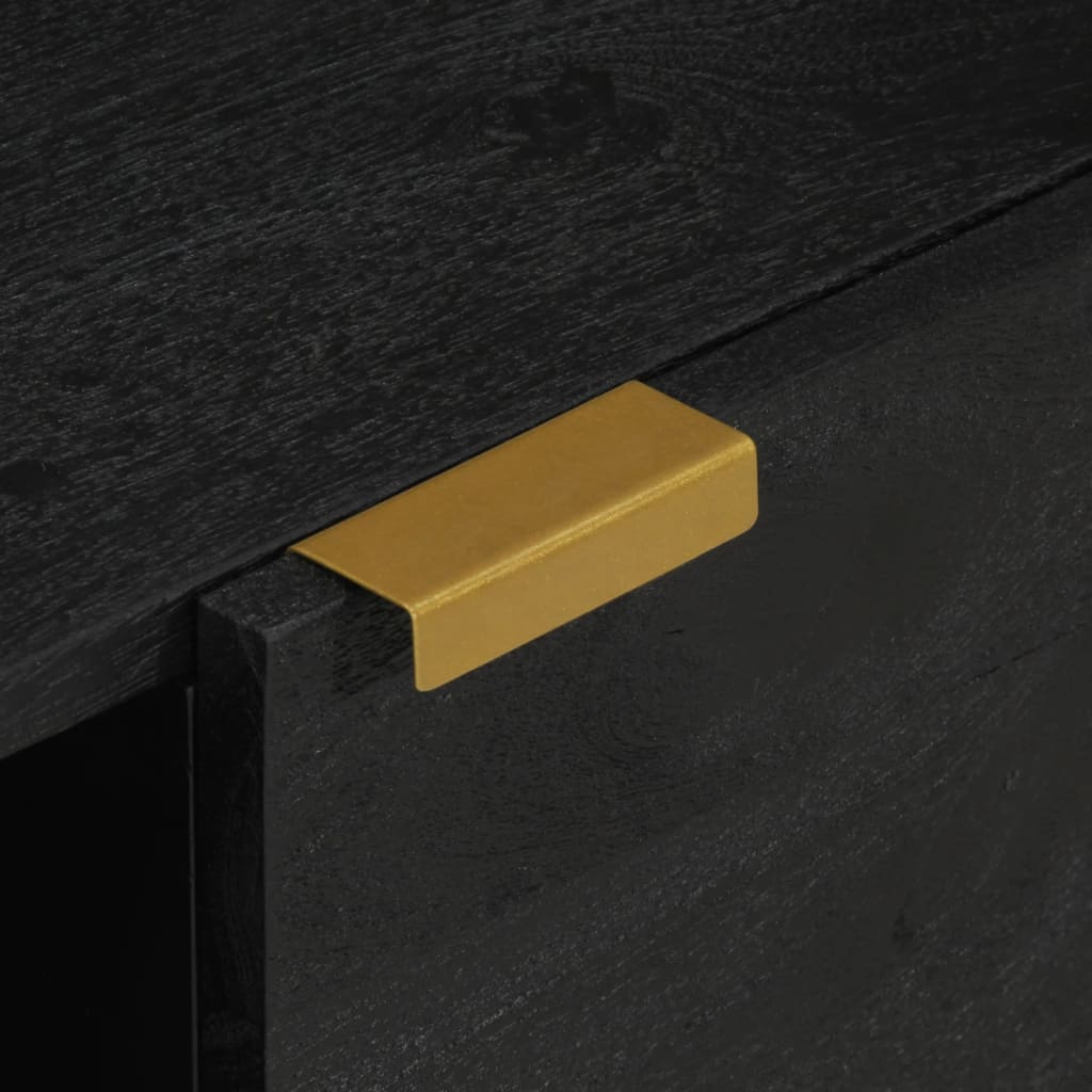 Mesa De Centro Madera De Ingeniería Negra 100X54X40 Cm