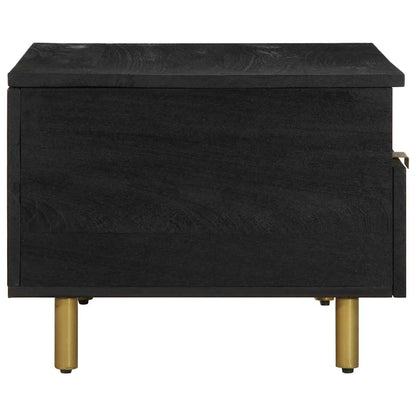 Mesa De Centro Madera De Ingeniería Negra 80X54X40 Cm