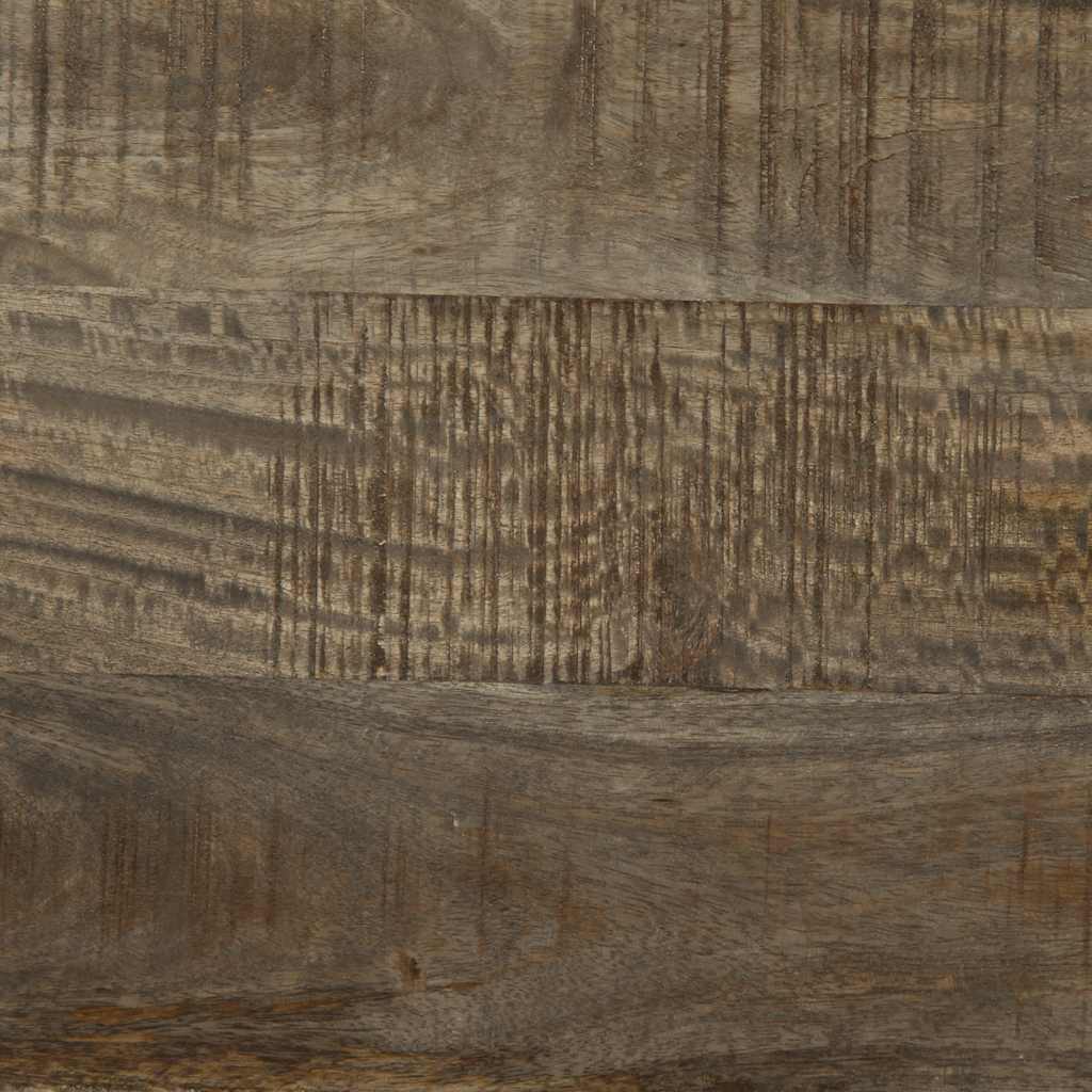 Mesa De Centro Madera Maciza De Mango Gris Claro 80X54X40 Cm