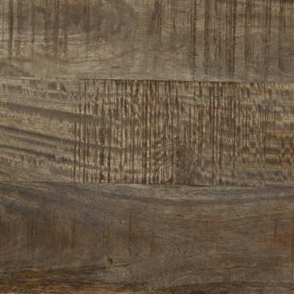 Mesa De Centro Madera Maciza De Mango Gris Claro 80X54X40 Cm