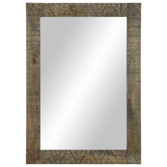 Espejo De Baño Madera Maciza Mango 50X2,5X70 Cm
