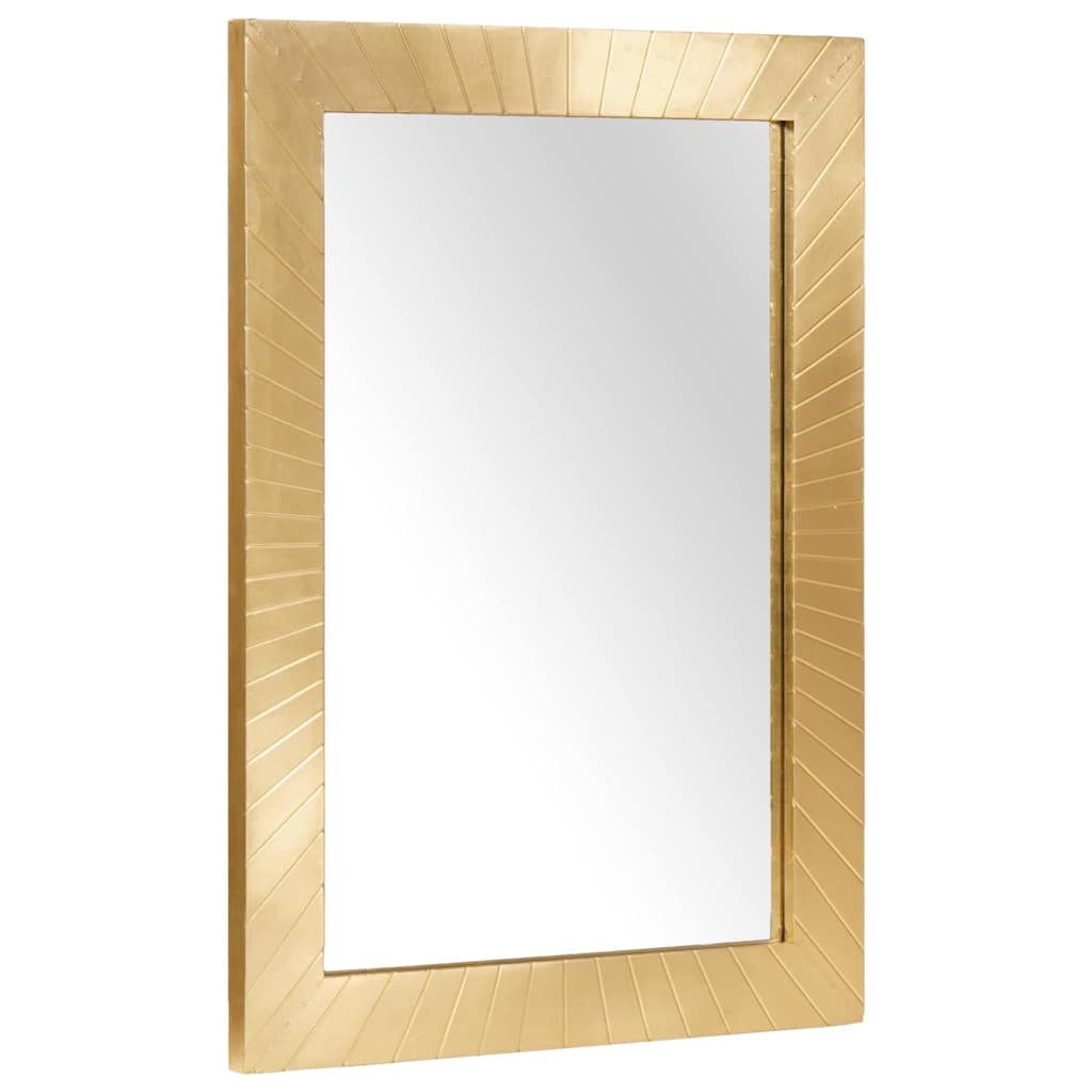 Espejo De Baño Montada En La Pared Dorado 50 X 2,5 X 70 Cm