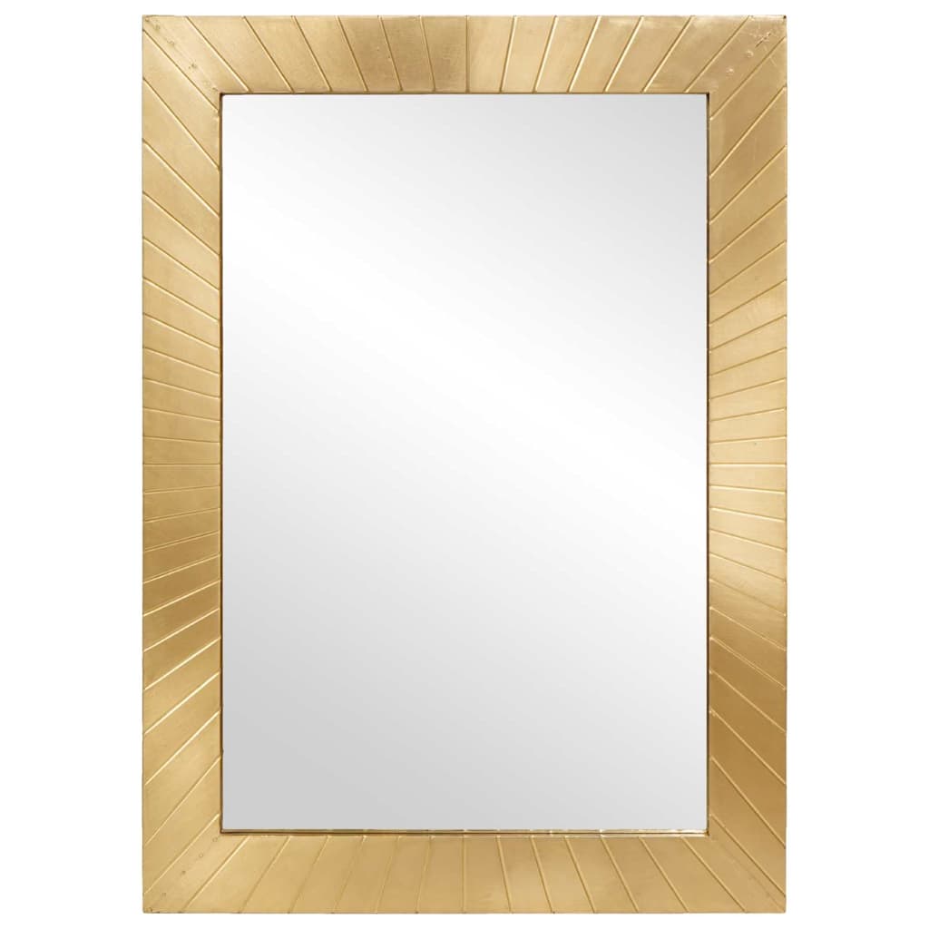 Espejo De Baño Montada En La Pared Dorado 50 X 2,5 X 70 Cm