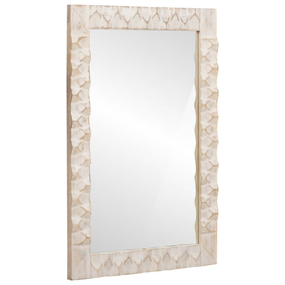 Espejo De Baño Acabado De Acacia Marrón 50 X 70 X 2,5 Cm