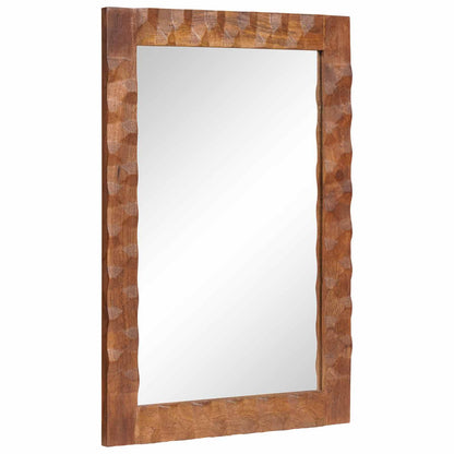 Espejo De Baño Acabado De Acacia Marrón 50 X 70 X 2,5 Cm