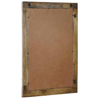 Espejo De Pared Madera De Nogal Marrón 70 X 50 Cm Rectangular