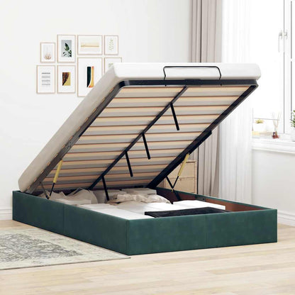 Estructura De Cama Otomana Sin Colchón Terciopelo