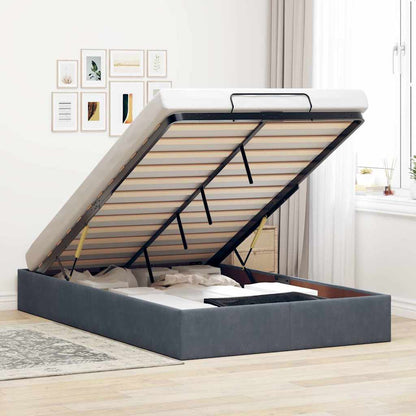 Estructura De Cama Otomana Sin Colchón Terciopelo
