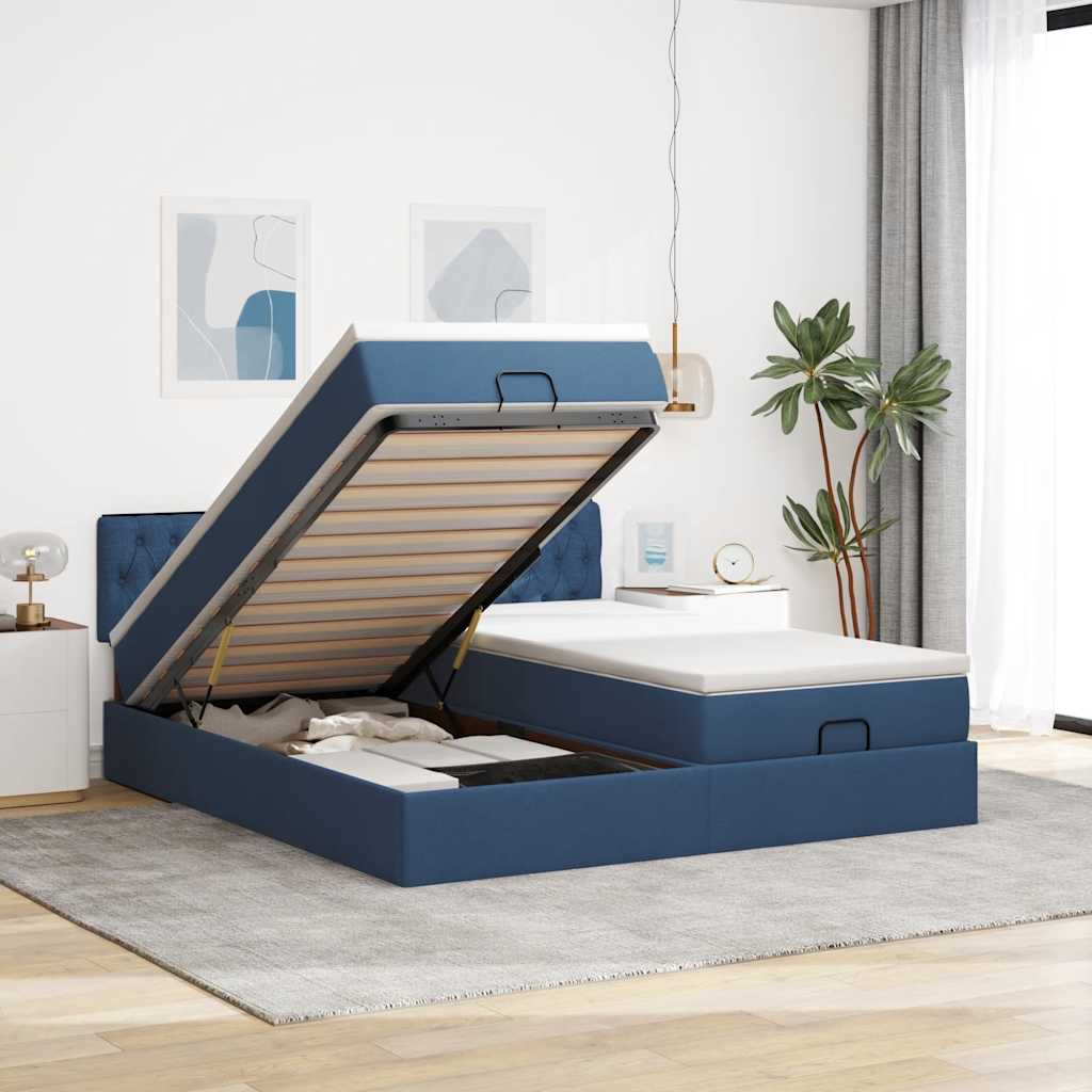 Estructura Cama Otomana Colchones Tela 200X200Cm