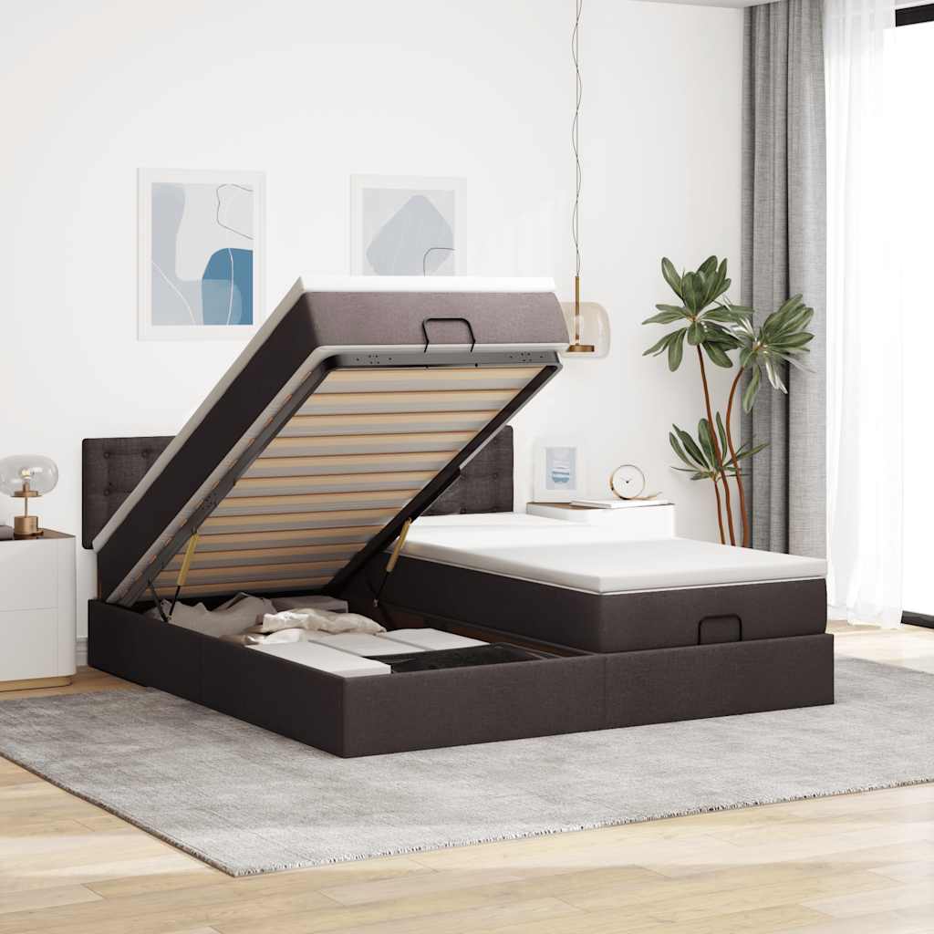 Estructura Cama Otomana Colchones Tela 200X200Cm