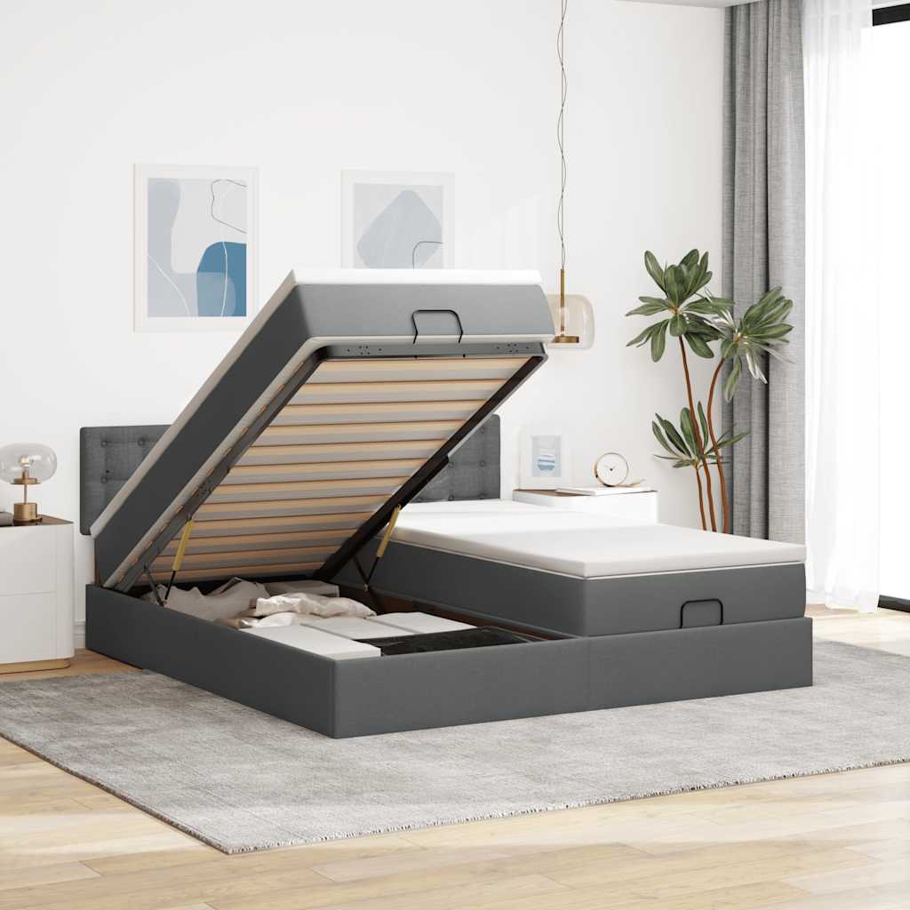 Estructura Cama Otomana Colchones Tela 200X200Cm