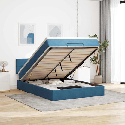 Estructura De Cama Otomana Colchón Terciopelo