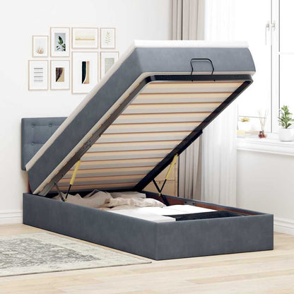 Estructura De Cama Otomana Colchón Terciopelo