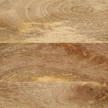 Mesa De Centro Madera Maciza De Mango Rugosa Negro 80X54X40 Cm