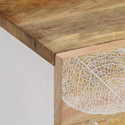 Mesa De Centro De Madera Maciza Mango 100X54X40 Cm