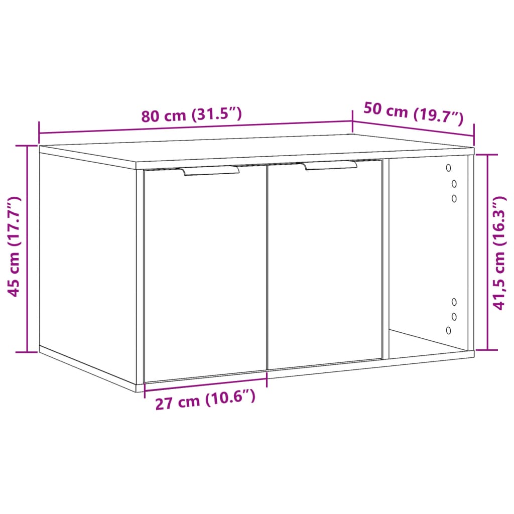 Mueble Arenero Para Gatos Madera