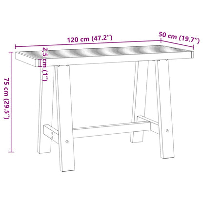 Escritorio Noain Patas En A Madera Maciza Pino 120X50X75 Cm