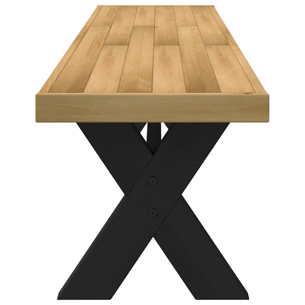 Banco Comedor Noain Patas Forma X Madera Maciza Pino